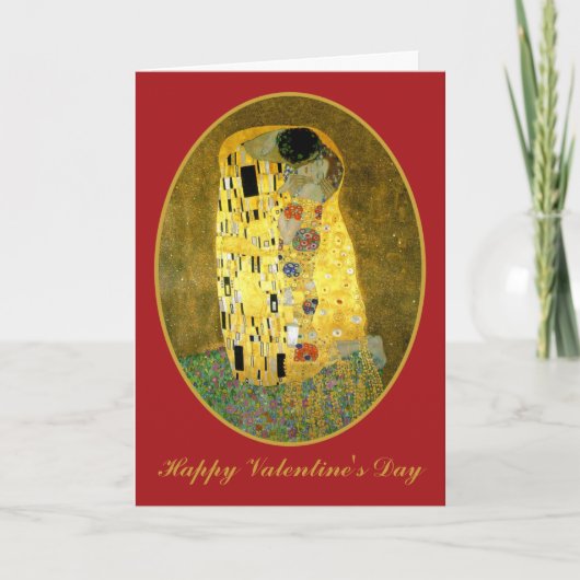 De Kiss van Gustav Klimt Feestdagen Kaart (Voorkant)