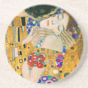 De Kiss van Gustav Klimt Zandsteen Onderzetter