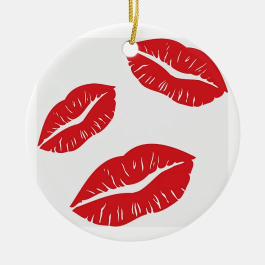 DE "KISSES GALORE" CHRISTMAS ORNAMENT (Voorkant)