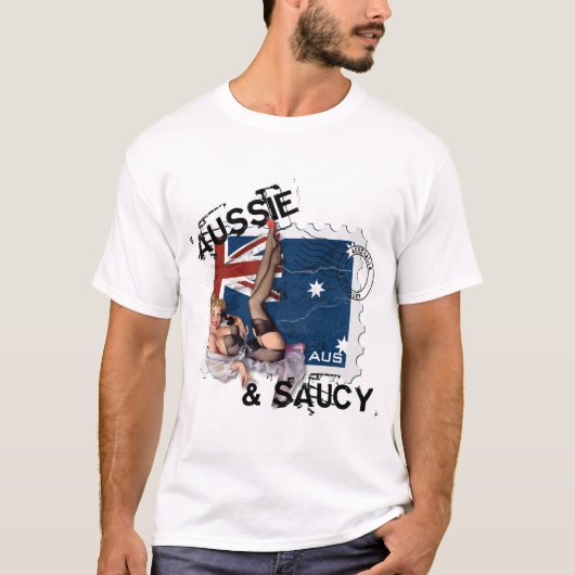 De Kitsch Bitsch : Aussie & Saucy Pin-Up T-shirt (Voorkant)