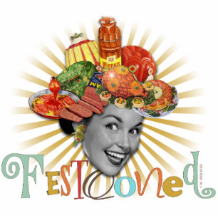 De Kitsch Bitsch © : Festooned. Staand Fotobeeldje