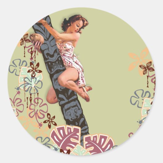 De Kitsch Bitsch: Naar een kikkerboom. Ronde Sticker (Voorkant)