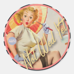 De Kitsch Bitsch: Nog niet gedoopt! Ronde Sticker