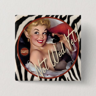 De Kitsch Bitsch : Nog niet gewild! Vierkante Button 5,1 Cm