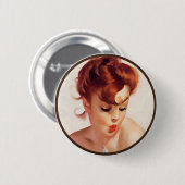 De Kitsch BItsch : Pin-up-portretten Ronde Button 5,7 Cm (Voorkant /achterkant)