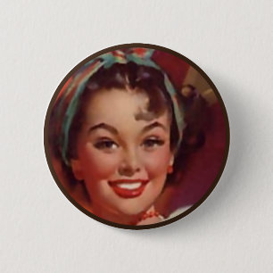 De Kitsch BItsch : Pin-up-portretten Ronde Button 5,7 Cm