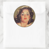 De kitsch bitsch: pin-up portretten ronde sticker (Tas)