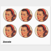 De Kitsch BItsch: pop-upportretten Ronde Sticker (Vel)
