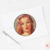 De Kitsch BItsch: pop-upportretten Ronde Sticker (Envelop)