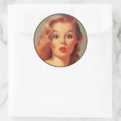 De Kitsch BItsch: pop-upportretten Ronde Sticker (Tas)