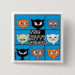 De Kitty Bunch Vierkante Knop Button 5,1 Cm