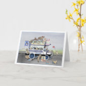 De Kitty Camper Kaart (Gele Bloem)