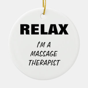 (De klantgerichte) Therapeut van de massage Keramisch Ornament