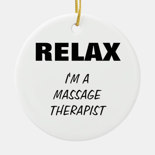 (De klantgerichte) Therapeut van de massage Keramisch Ornament (Voorkant)