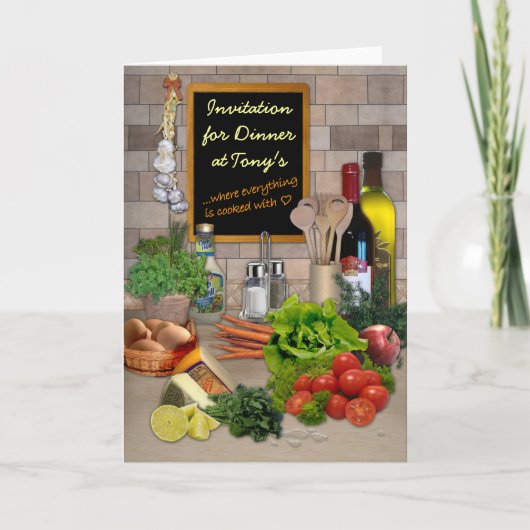 (De klantgerichte) Uitnodiging van het diner (Voorkant)