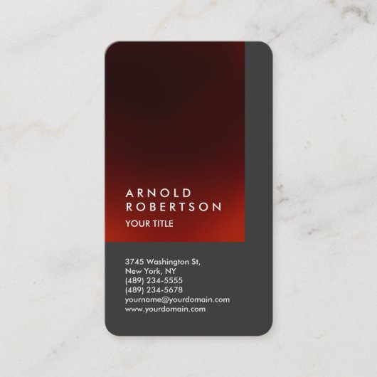 De klap past het Professionele Visitekaartje van d (Voorkant)