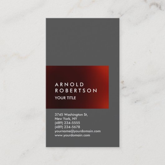 De klap past het Professionele Visitekaartje van d (Voorkant)