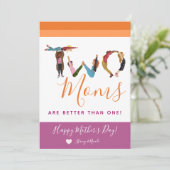 De klap twee is beter dan één Moederdag Feestdagenkaart (Staand voorkant)