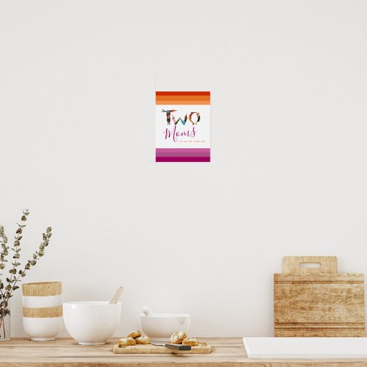 De klap twee is beter dan één Moederdag Poster (Keuken)