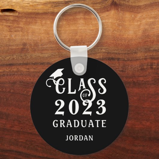 De Klasse van het afstuderen van Jaar Aangepaste K Sleutelhanger (Voorkant)