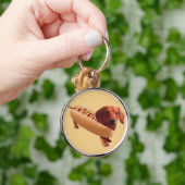 De klassieke hotdog sleutelhanger (Hand)