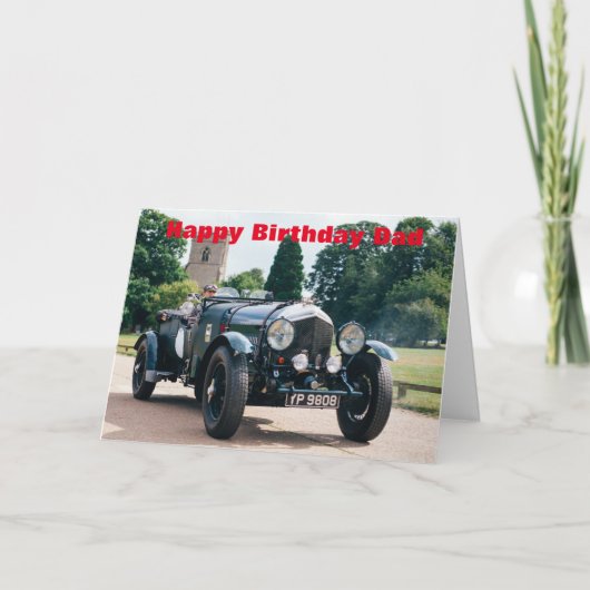 De klassieke Kaart van de Verjaardag van Bentley (Voorkant)