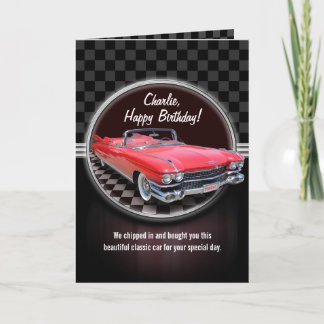 De KLASSIEKE Kaart van de Verjaardag van CADILLAC