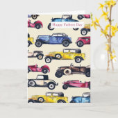 De klassieke Kaart van Vaderdag van Auto's (Gele Bloem)