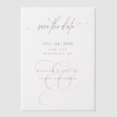 De klassieke overlay van de datum opslaan vellum uitnodigingen (Voorkant)