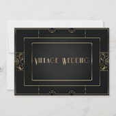 De  Klassieke Stijl van Gatsby sparen de Datum Save The Date (Achterkant)