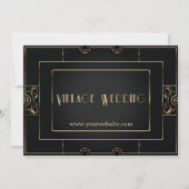 De  Klassieke Stijl van Gatsby sparen de Datum Save The Date (Achterkant)