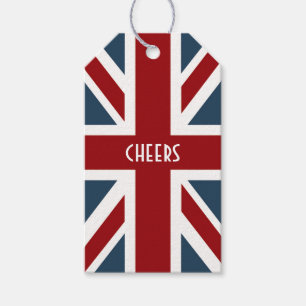 De klassieke Vlag van Union Jack Cadeaulabel