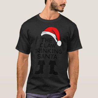 De klauw Drink kerstbalk voor kerstmis met Kerstmi T-shirt