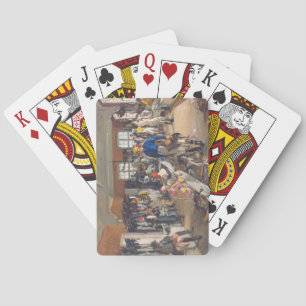 De kleedkamer van de Jockeys bij Ascot Racecourse Pokerkaarten