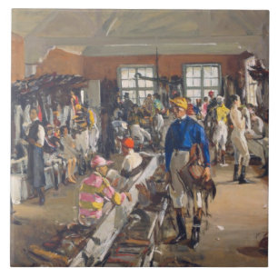 De kleedkamer van de Jockeys bij Ascot Racecourse Tegeltje