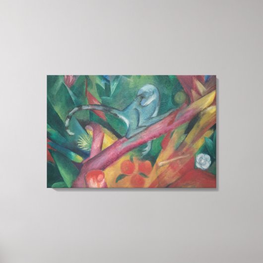 De kleine aap (1912) van Franz Marc Canvas Afdruk (Voorkant)