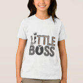 De kleine baas Tri-Blend shirt (Voorkant)