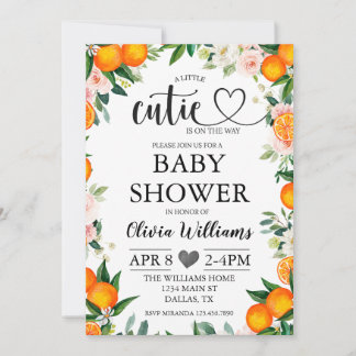 De kleine Cutie is op weg naar Baby shower Uitnodi Kaart