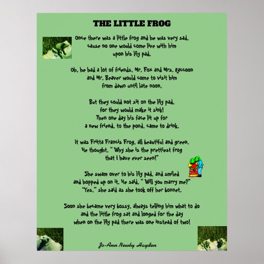 DE KLEINE FROG POSTER (Voorkant)
