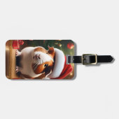 De kleine helper van de Kerstman: het kerstcavia Bagagelabel (Voorkant horizontaal)