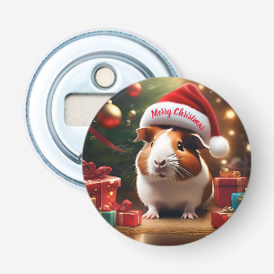 De kleine helper van de Kerstman: het kerstcavia Button Flesopener