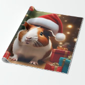 De kleine helper van de Kerstman: het kerstcavia Cadeaupapier (Uitgerold)