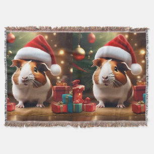 De kleine helper van de Kerstman: het kerstcavia Deken