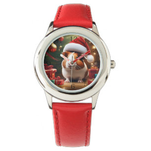 De kleine helper van de Kerstman: het kerstcavia Horloge