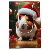 De kleine helper van de Kerstman: het kerstcavia Medium Cadeauzakje (Achterkant)