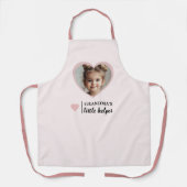 De kleine helper van oma - gepersonaliseerde roze schort (Voorkant)