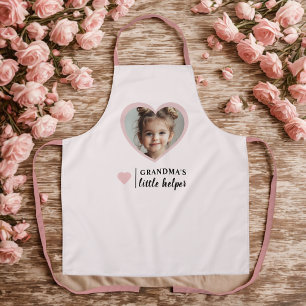 De kleine helper van oma - gepersonaliseerde roze  schort