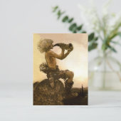 “De Kleine Herder” aquarel van John Bauer Briefkaart (Staand voorkant)