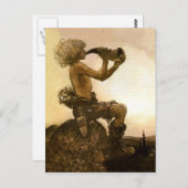 “De Kleine Herder” aquarel van John Bauer Briefkaart (Voorkant / Achterkant)