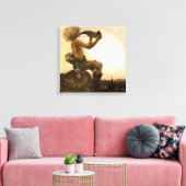 “De Kleine Herder” aquarel van John Bauer Canvas Afdruk (Insitu (Woonkamer))